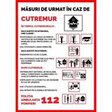 Semn pentru masuri de urmat in caz de cutremur